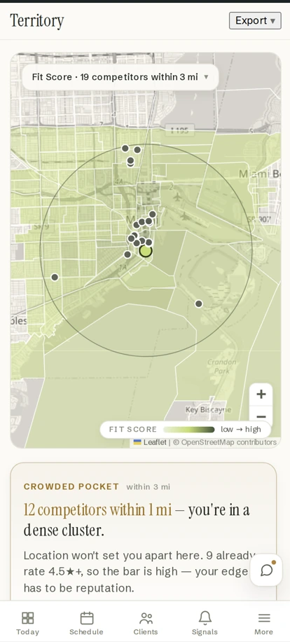 FitNeo territory planning on mobile
